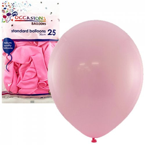 Light Pink 30cm Latex Balloons (Pack of 25)