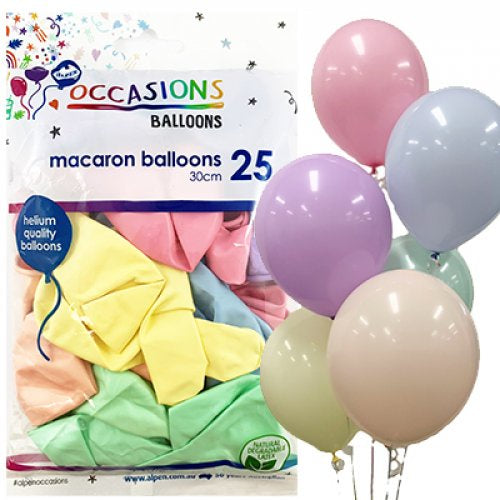 Macaron Assorted Colours 30cm Balloons P25