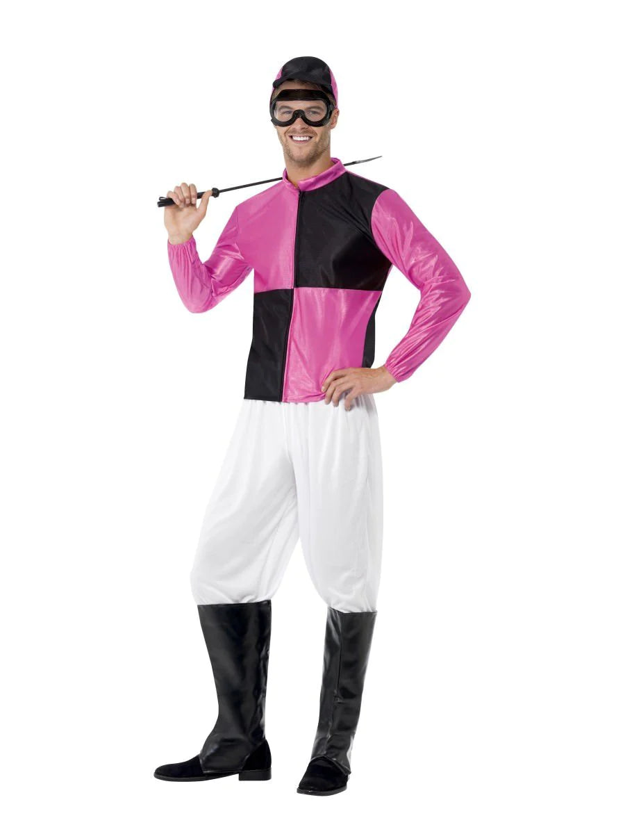 Jockey Mens Costume Pink & Black