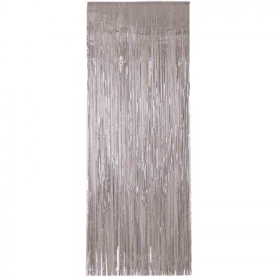 Metallic Silver Foil Curtain