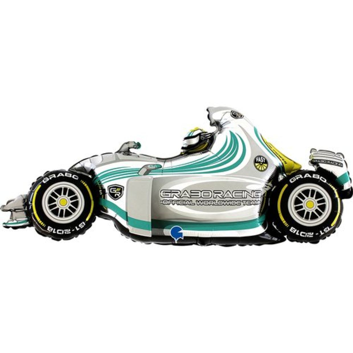Speedy Grey Car Foil Shape 42"