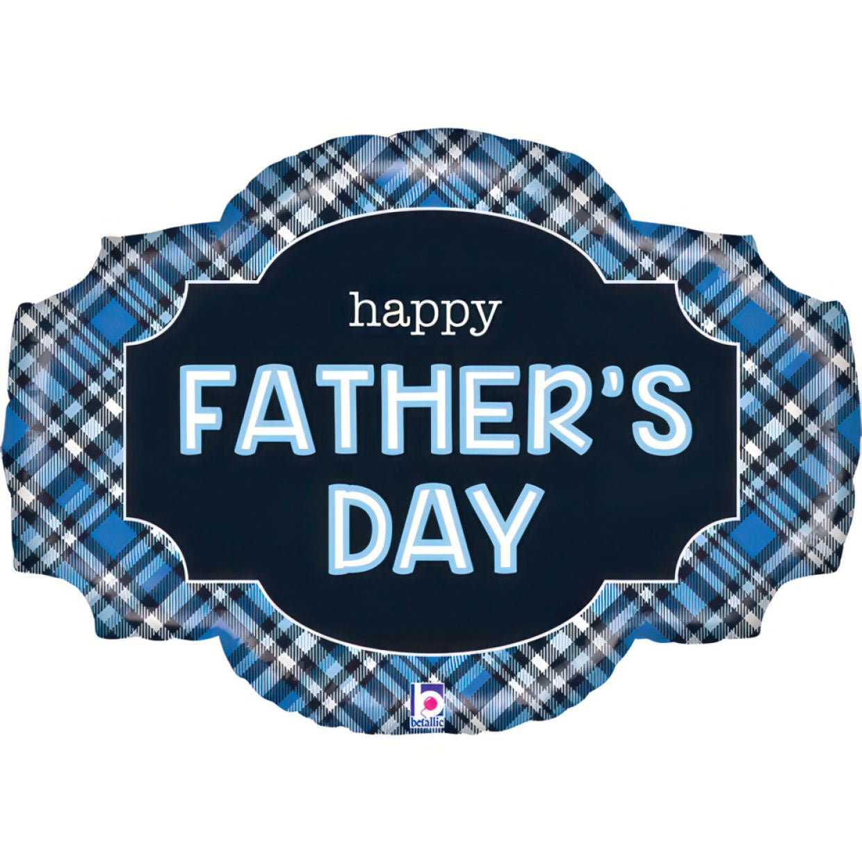 Fathers Day Plaid Two Side Print Foil Balloon