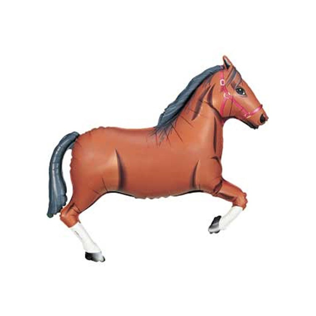 Brown Horse Shape Foil Balloon 43"