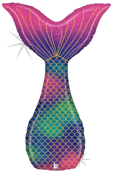 Glitter Mermaid Tail Shape Foil 46"