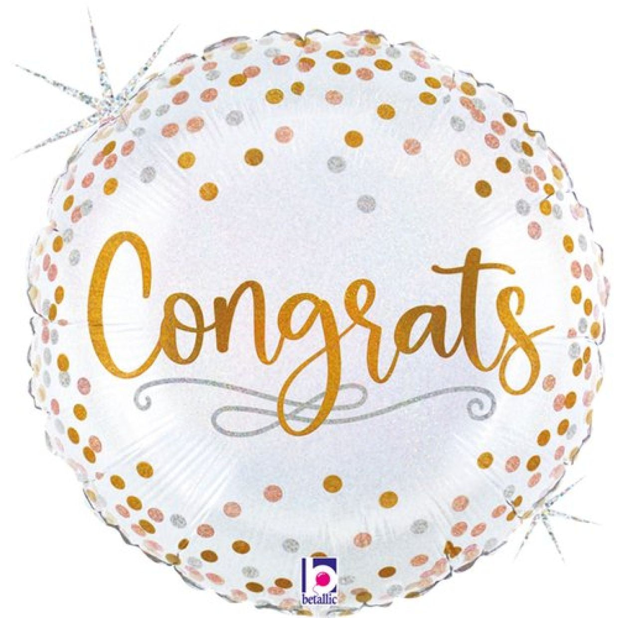 Congrats Confetti Foil Balloon 45cm (18")