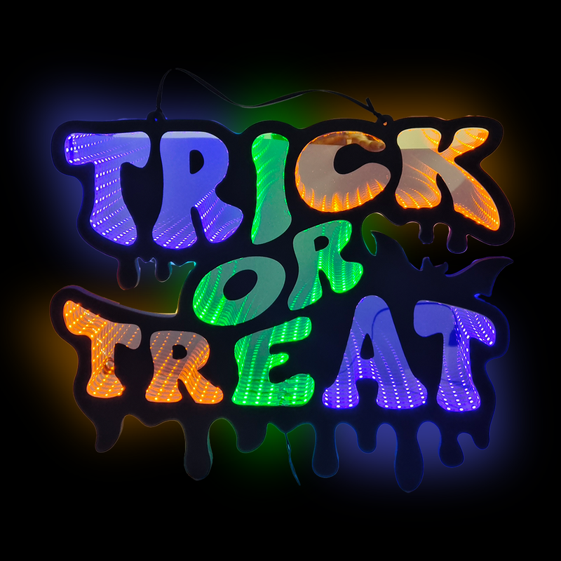 Trick or Treat Infinity Light Sign