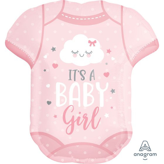 It's a Baby Girl Onesie Supershape Foil Balloon