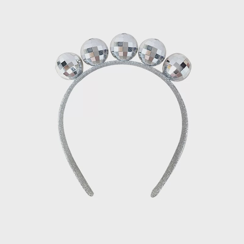 Silver Disco Ball Hair Band