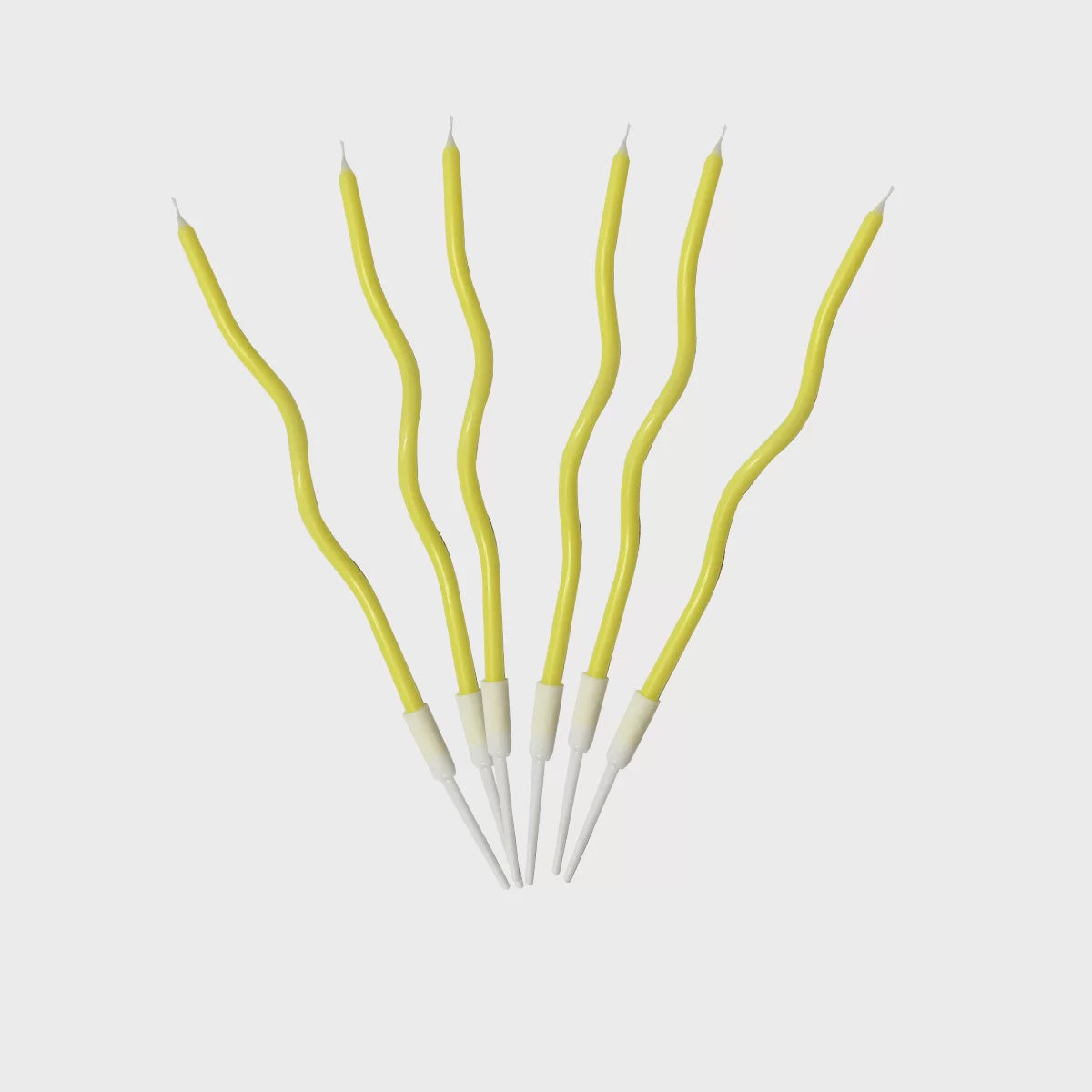 Yellow Curve Candles (Pack of 6)