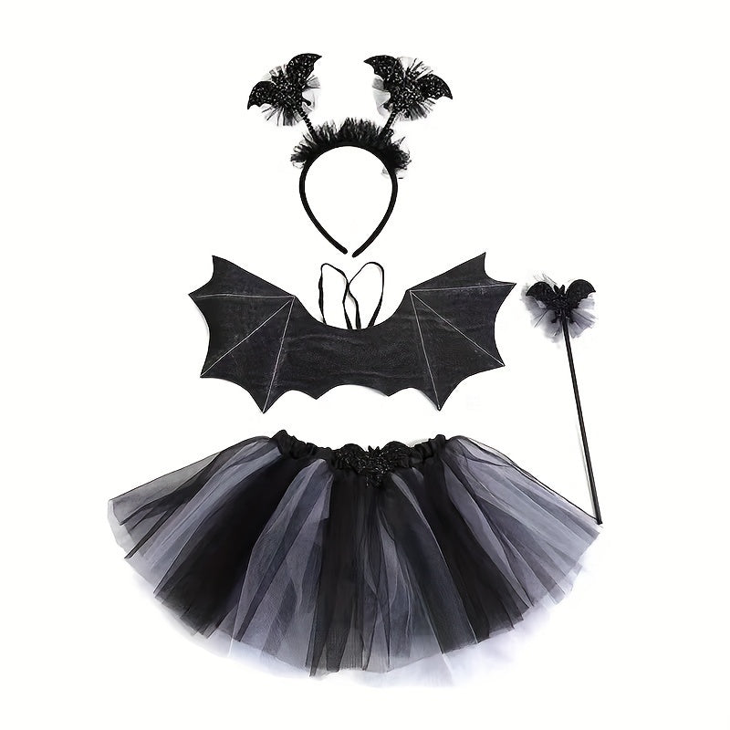 Bat Kids Tutu Set with Wings