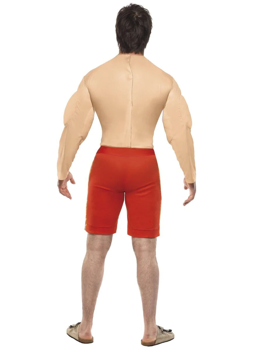 Baywatch Lifeguard Muscle Chest Mens Costume