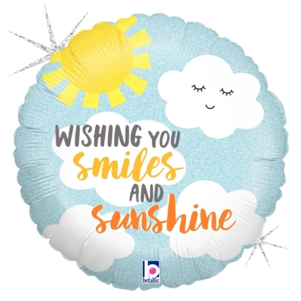 Wishing You Smiles and Sunshine Foil Balloon 45cm (18 Inch)