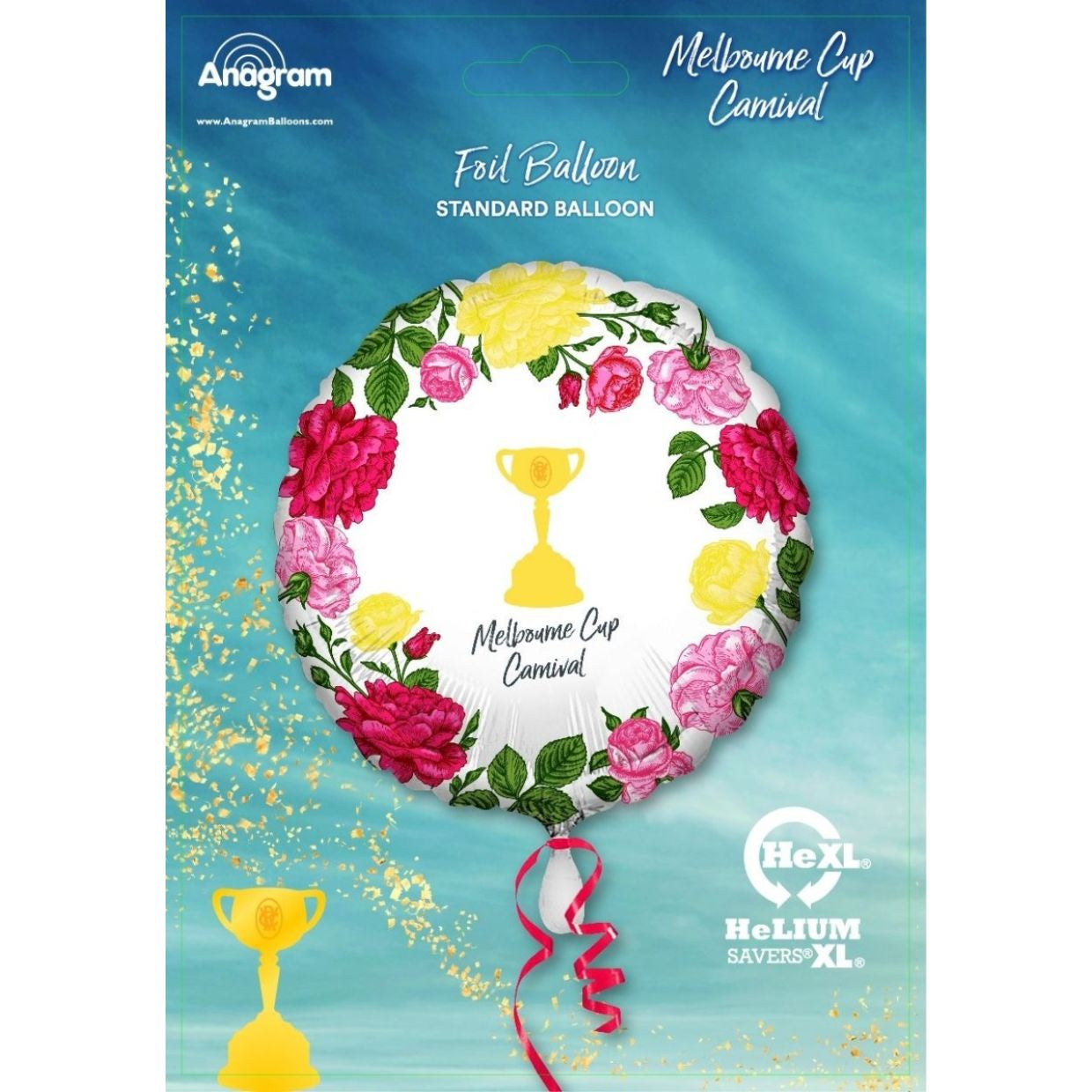 Melbourne Cup Carnival Trophy Foil Balloon 45cm (18")