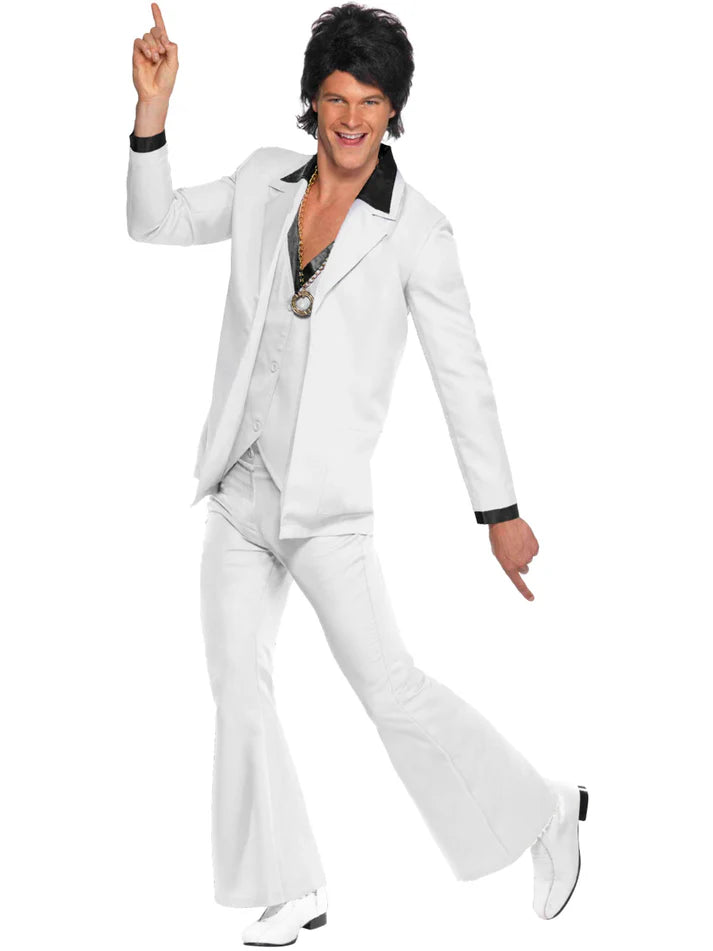 1970s White Suit Mens Costume