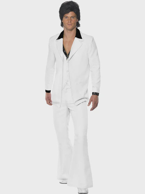 1970s White Suit Mens Costume
