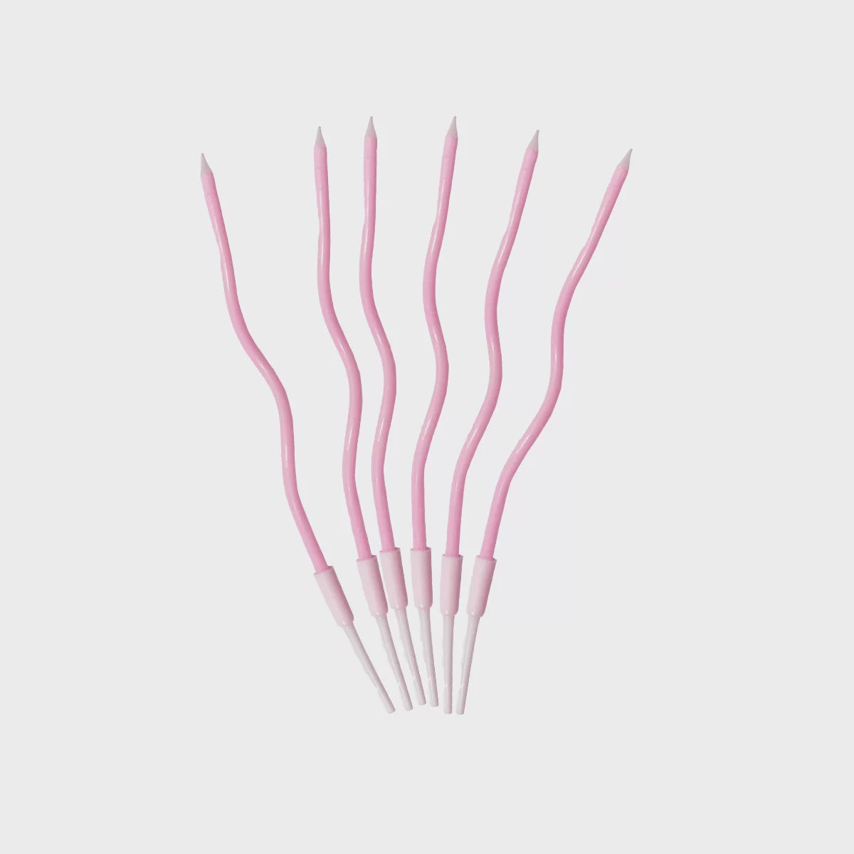 Pink Curve Candles (Pack of 6)