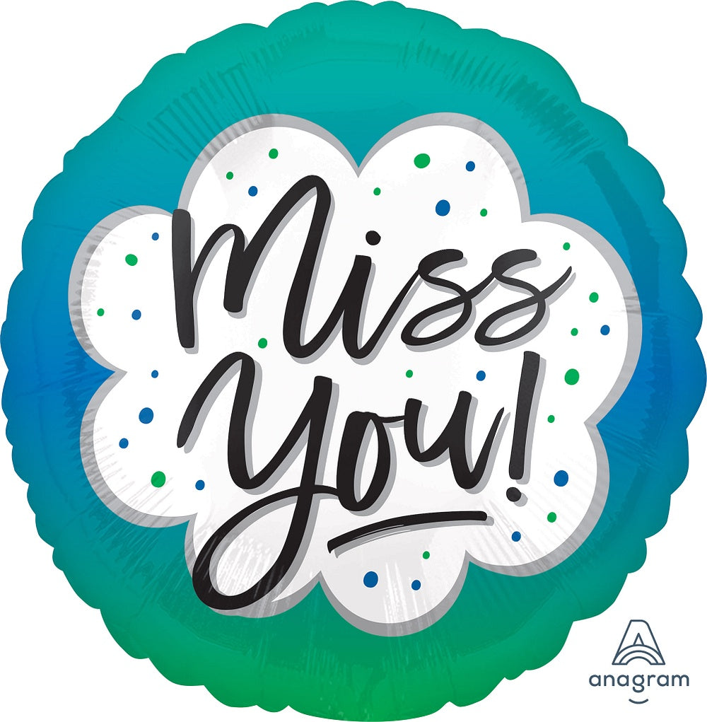 Miss You Ombre Foil Balloon