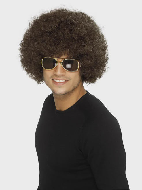 70's Funky Brown Afro Wig