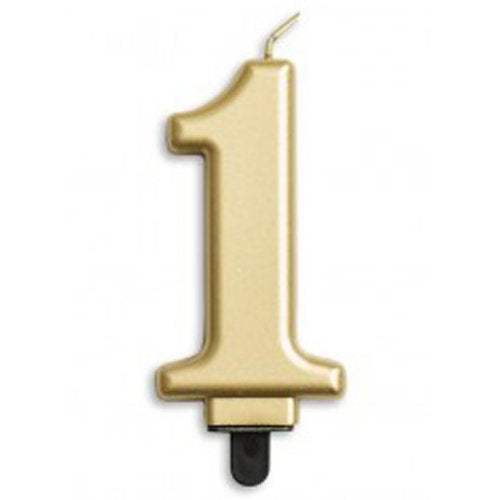 Number 1 Gold Jumbo Candle P1