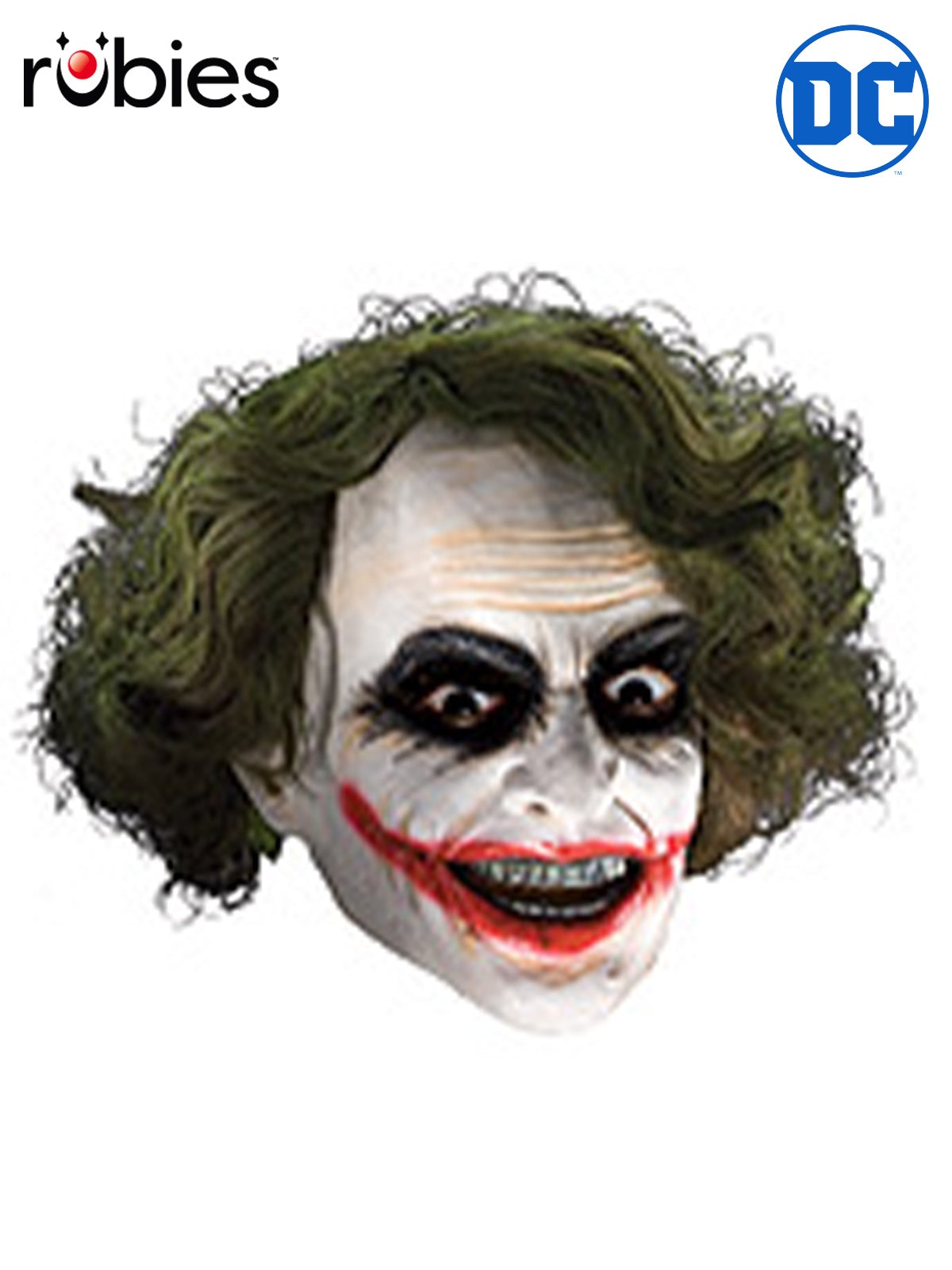 The Joker 3/4Mask with Hair Adult Size