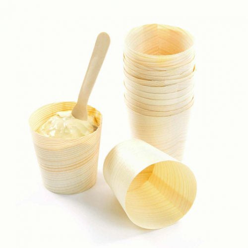 Wooden Cups 6x5.5cm Pack 50