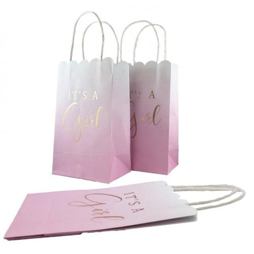 It's a Girl Paper Pink Party Bag