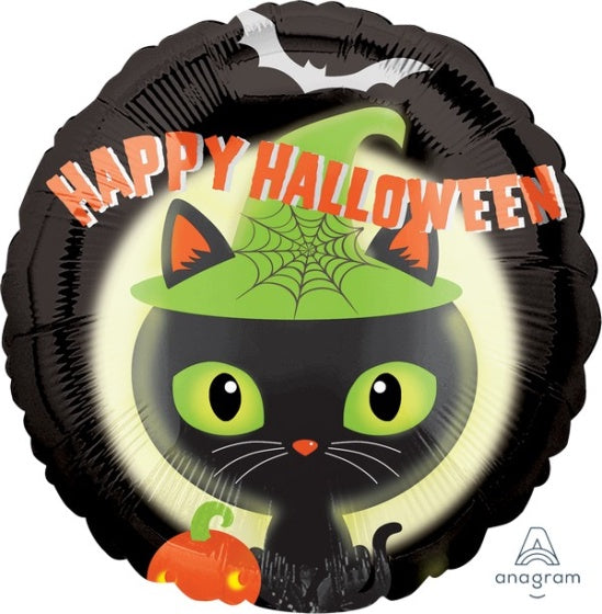 Halloween Black Kitty 18inch Foil Balloon