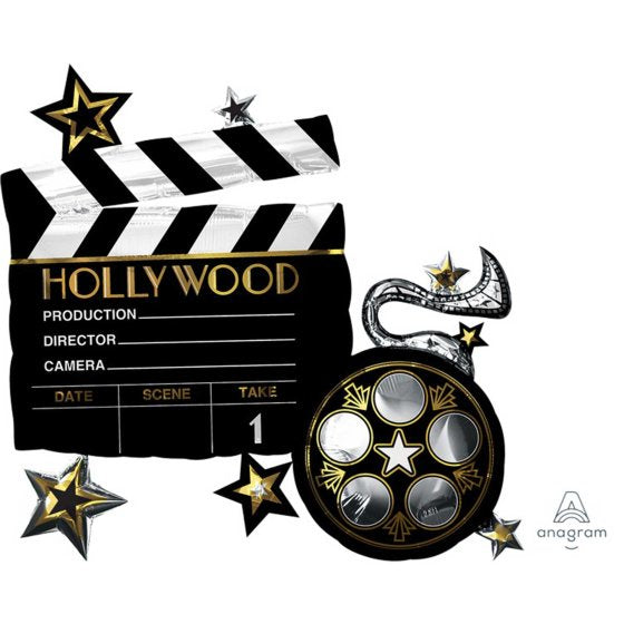 Hollywood Lights Camera Action Supershape Foil Balloon