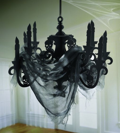 Haunted Mansion Cardboard Candelabra & Gauze Decoration