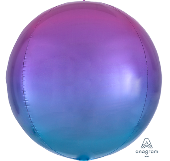 Ombre Deep Pink & Blue Orbz Balloon