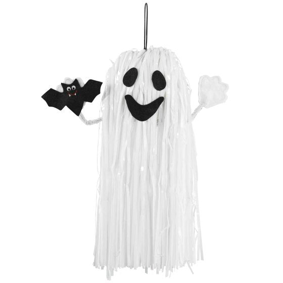 Fringe Friends Ghost Prop Hanging Decoration Fabric & Foil Fringe