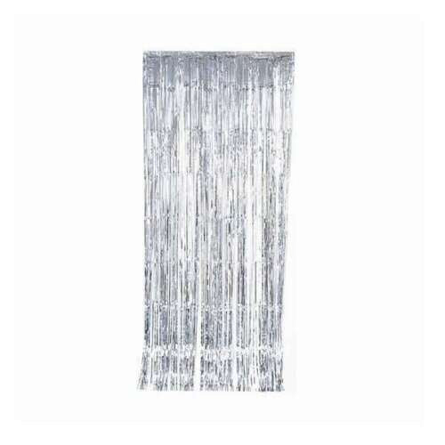 Silver Metallic Foil Curtain