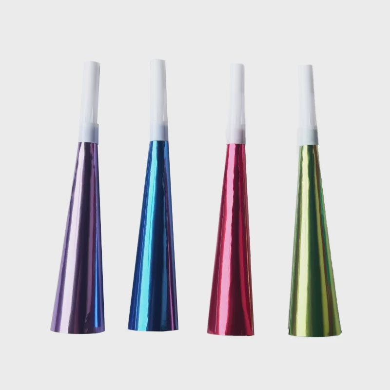 Multicoloured Party Horns (Pack of 4)