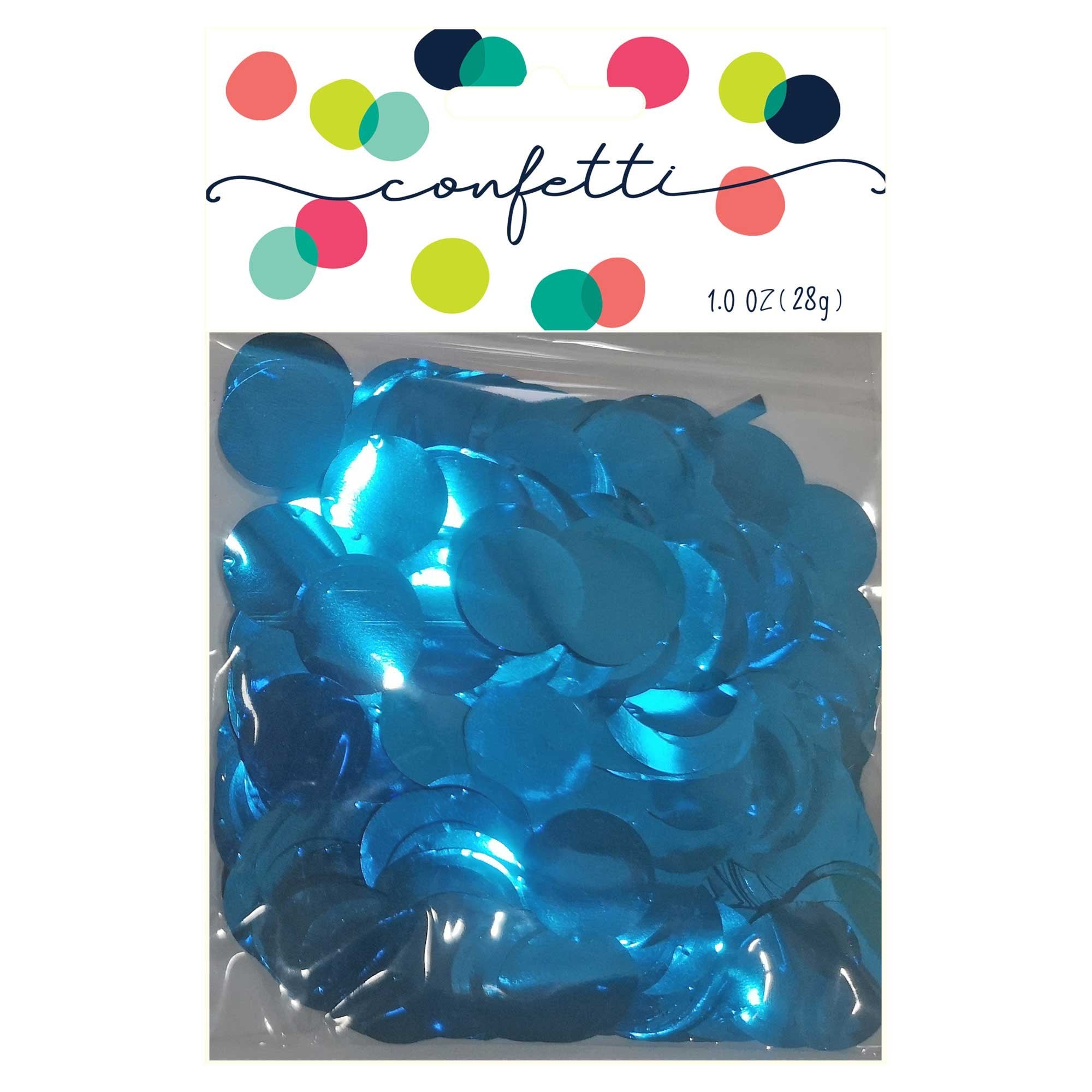 Metallic Blue Confetti Circles