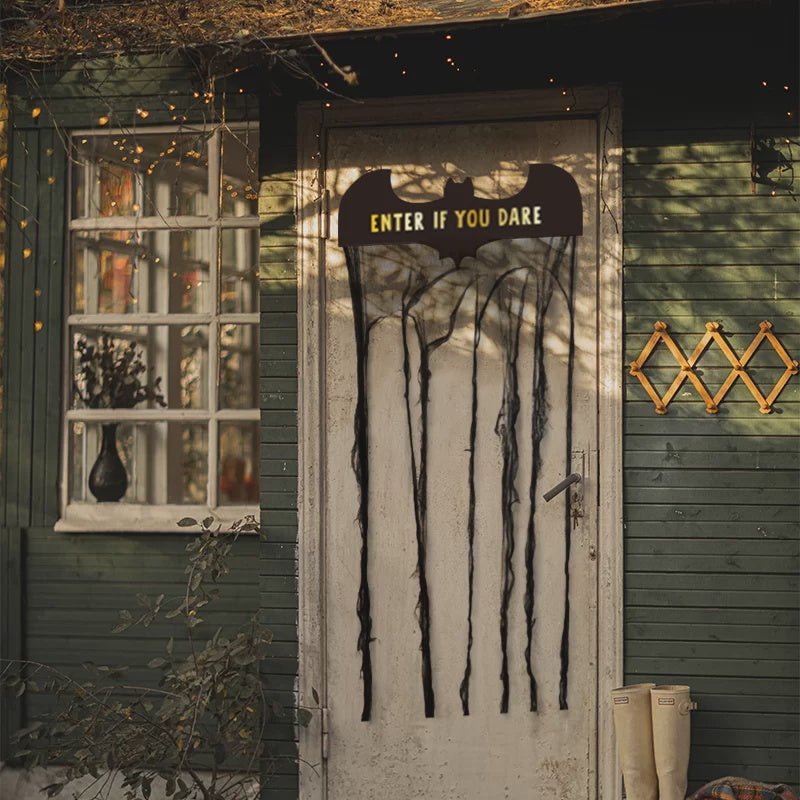 Enter If You Dare Bat Curtain