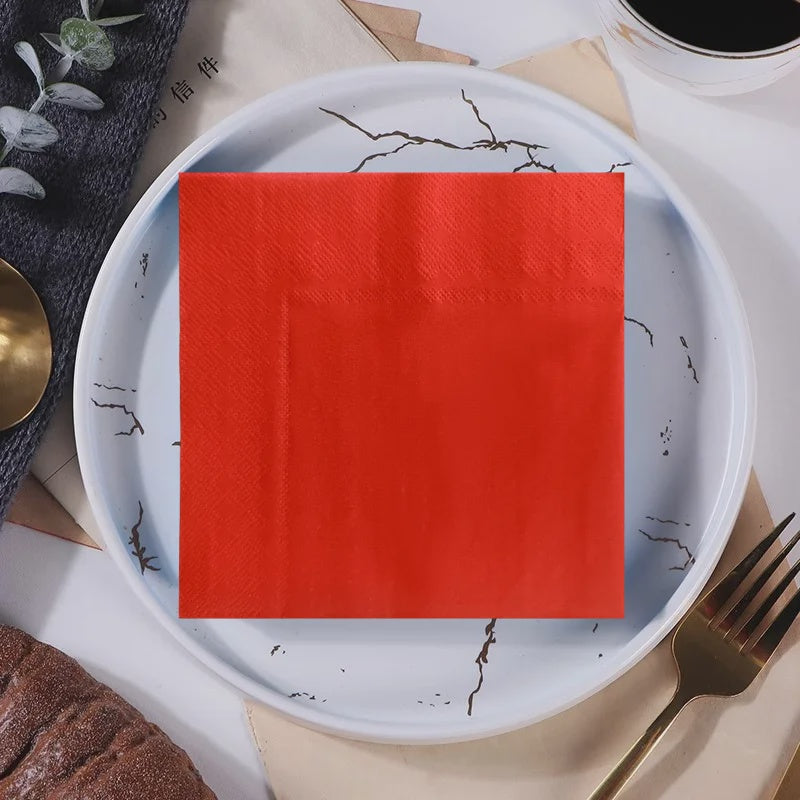Red Cocktail Napkins Pack of 30