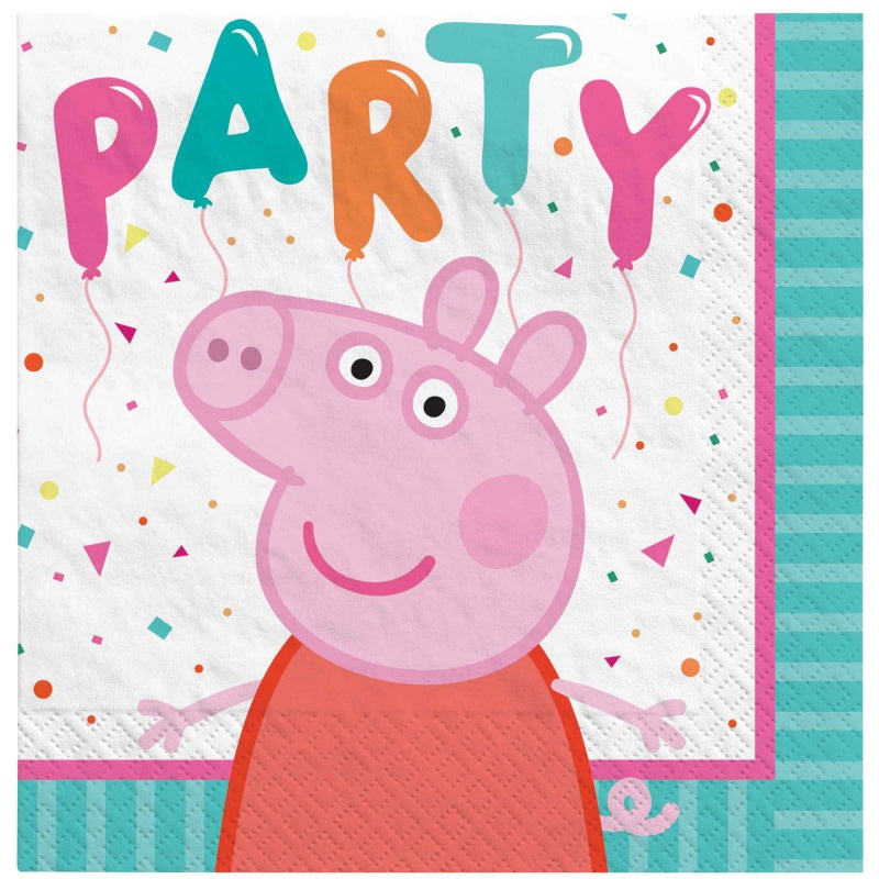 Peppa Pig Confetti Party Beverage Napkins (Pack of 16)