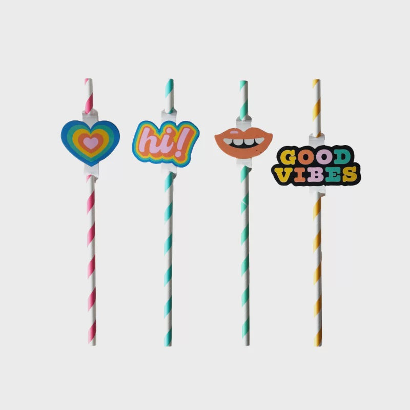 Good Vibes Paper Straw (Pack of 10)