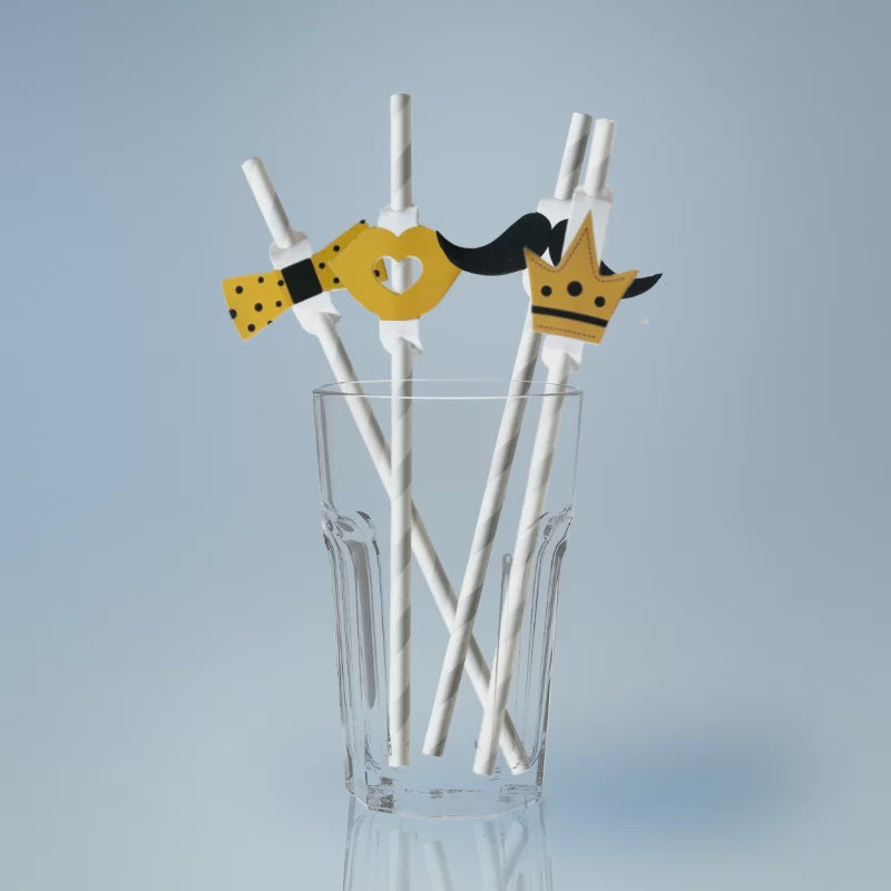 Gold Night Paper Straws (Pack of 10)