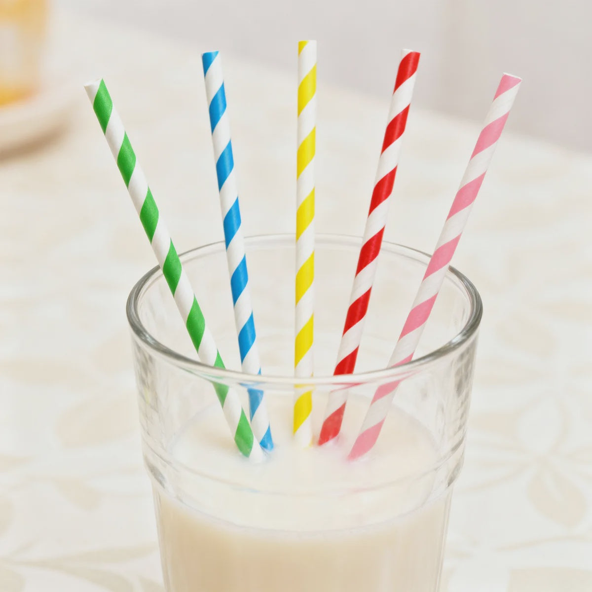 Striped Paper Straws (Pack of 50)