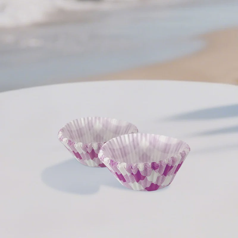 Light Purple Gingham Cupcake Cups (Pack of 25)