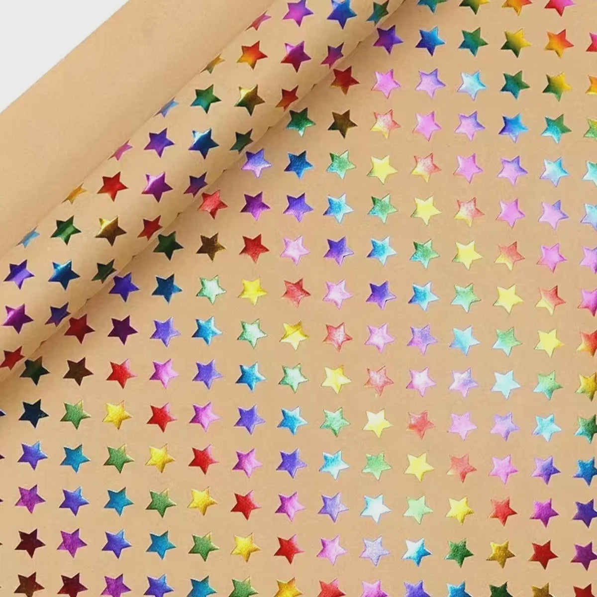Rainbow Star Wrapping Paper