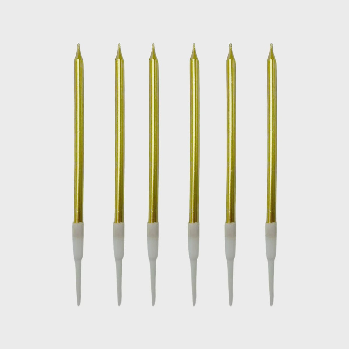 Metallic Gold Candles Pack of 6