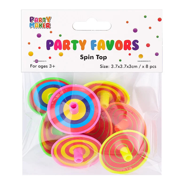 Spin Top Party Favour Pack of 8