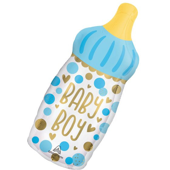 Baby Boy Bottle Supershape Foil Balloon