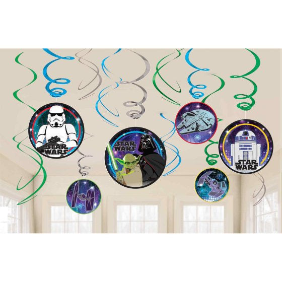 Star Wars Galaxy Swirl Decorations (Pack of 12)