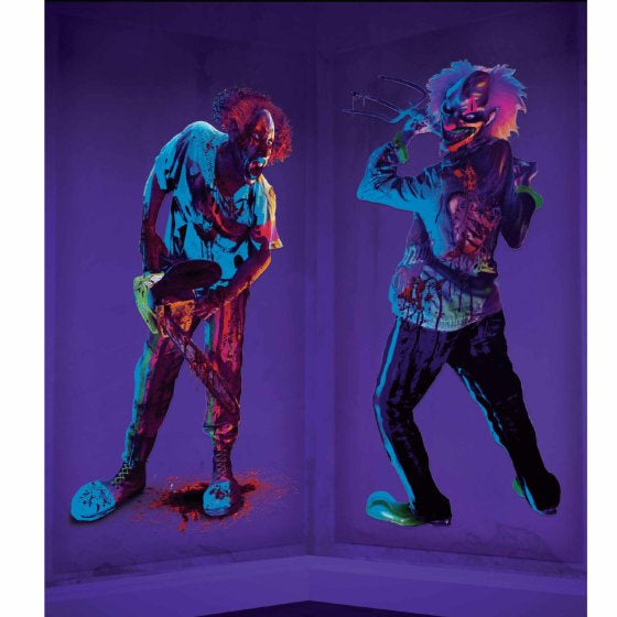 Creepy Carnival Scene Setters Add-Ons Black Light Reactive (2 Pack)