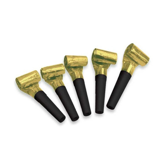 Happy New Year Black & Gold Blowouts 24 Pack