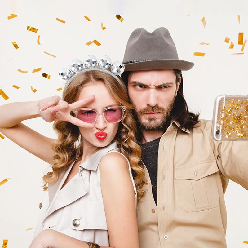 Silver Disco Ball Hair Band