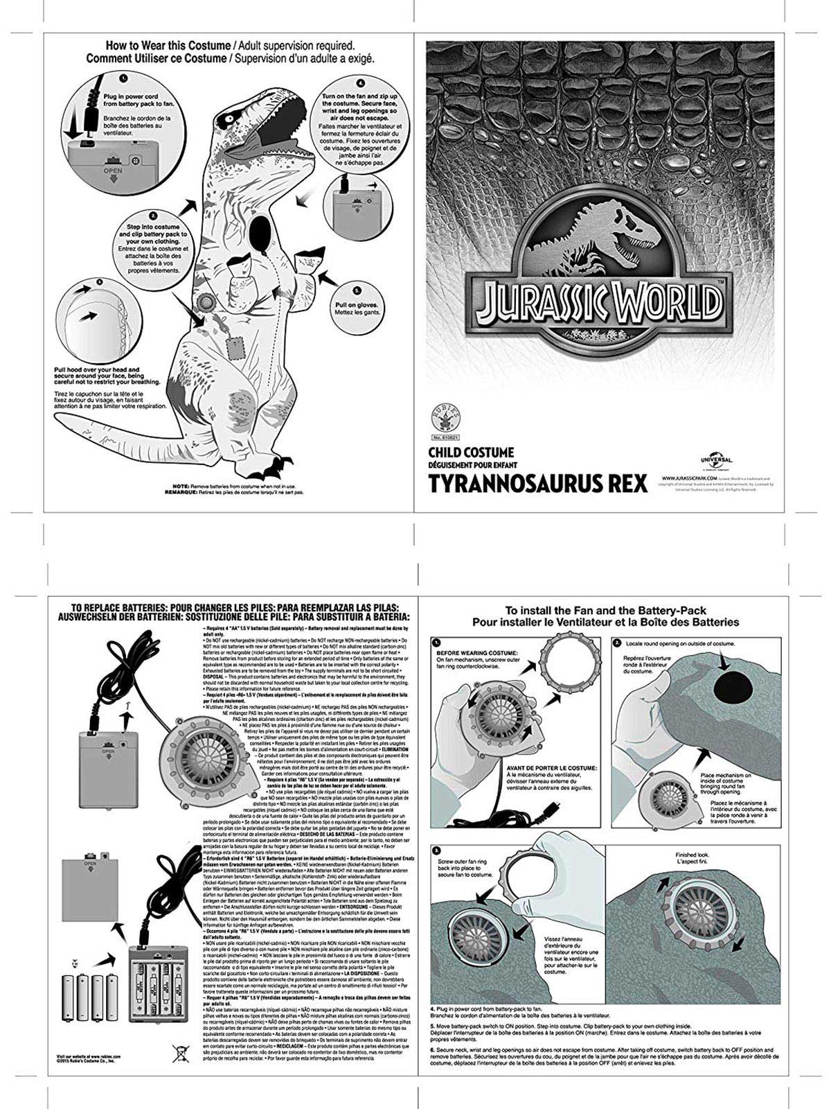 T-Rex Dinosaur Inflatable Teen Kids Costume